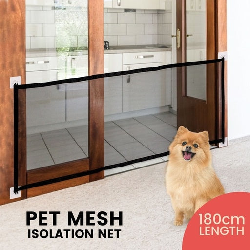 Pet Safety Barrier Portable Folding Mesh Gate Dog Cares Fast shipping On sale