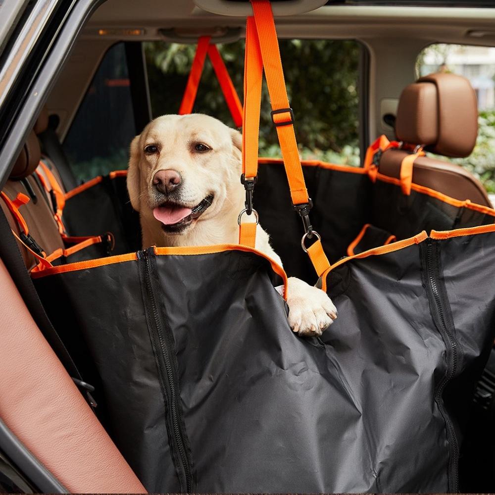 Pet Seat Cover Cat Dog Car Hammock Nonslip Premium Waterproof Back Zipper Black Supplies Fast shipping On sale