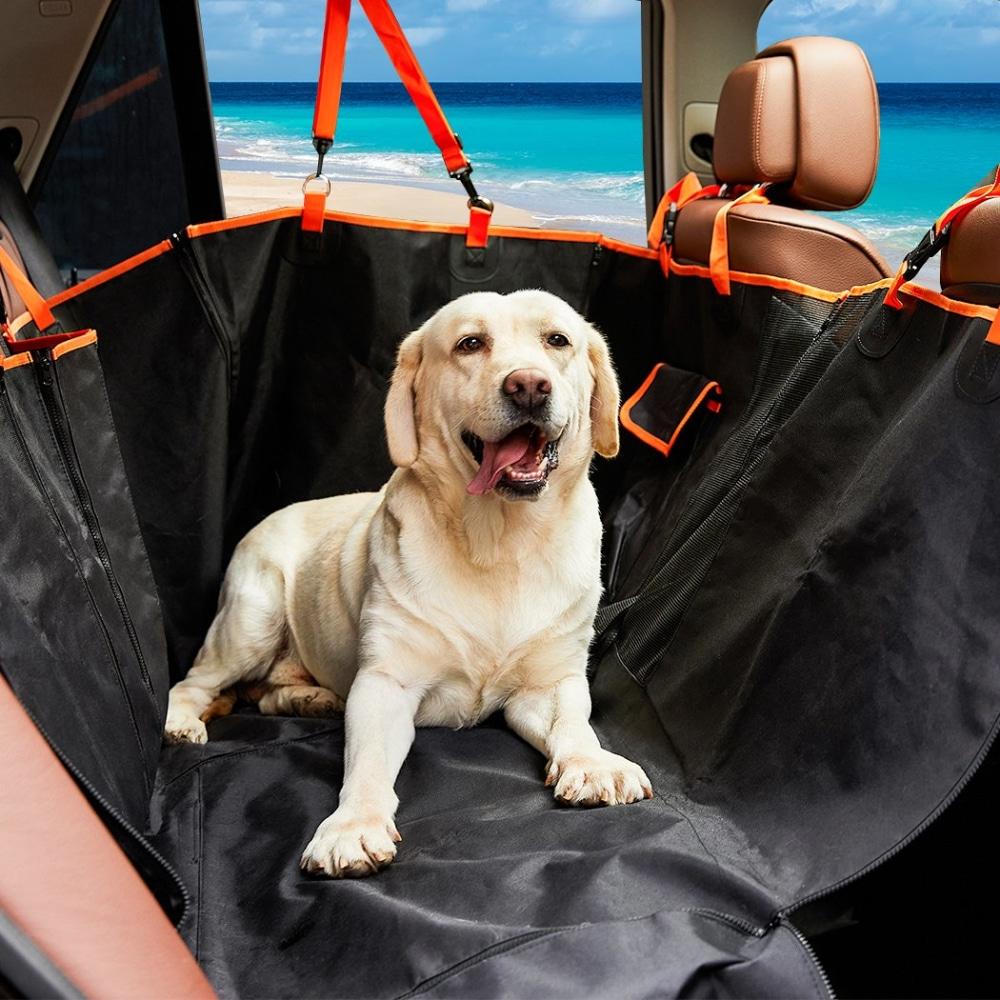 Pet Seat Cover Cat Dog Car Hammock Nonslip Premium Waterproof Back Zipper Black Supplies Fast shipping On sale