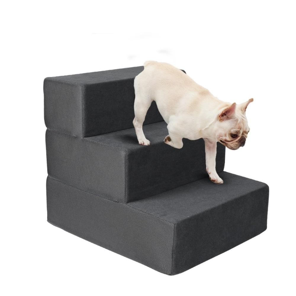 Pet Stair 3 Step Ramp Portable Adjustable Climbing Ladder Soft Washable Dog Supplies Fast shipping On sale