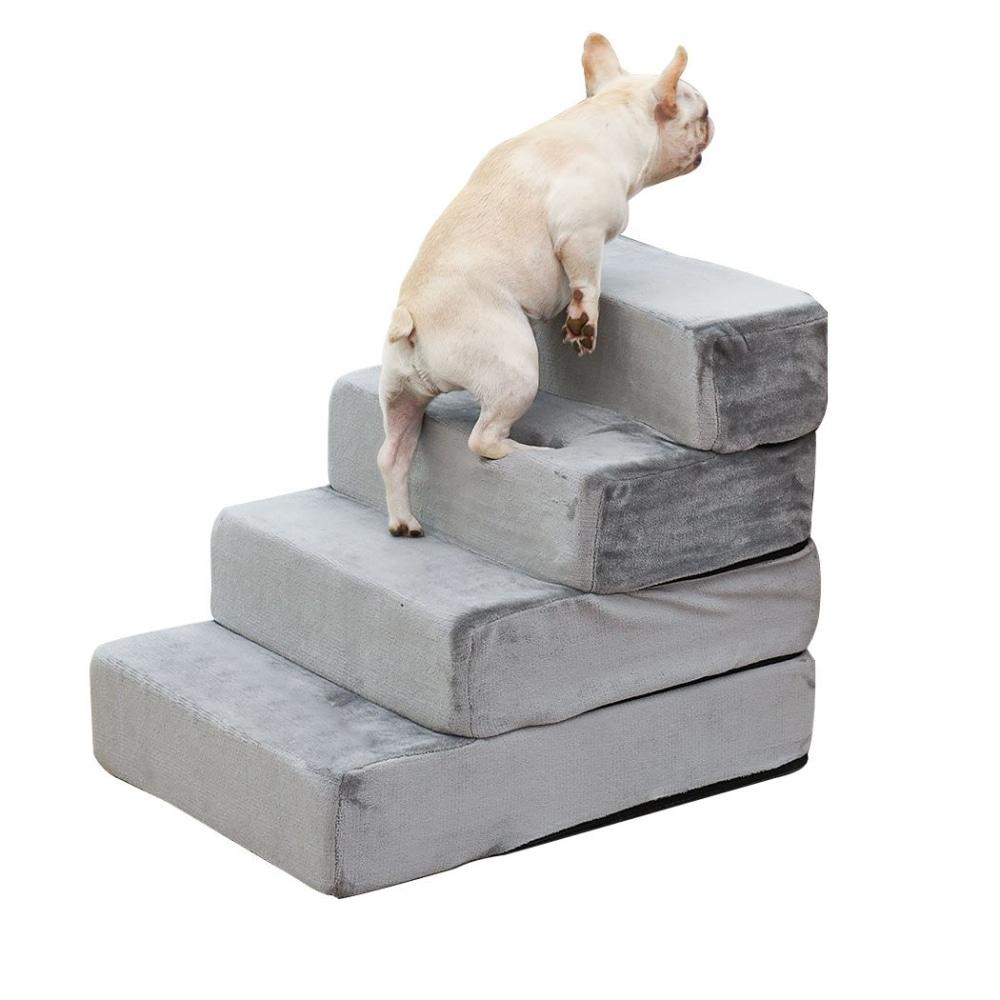 Pet Stairs 4 Steps Ramp Portable Adjustable Climbing Ladder Soft Washable XXL Dog Supplies Fast shipping On sale