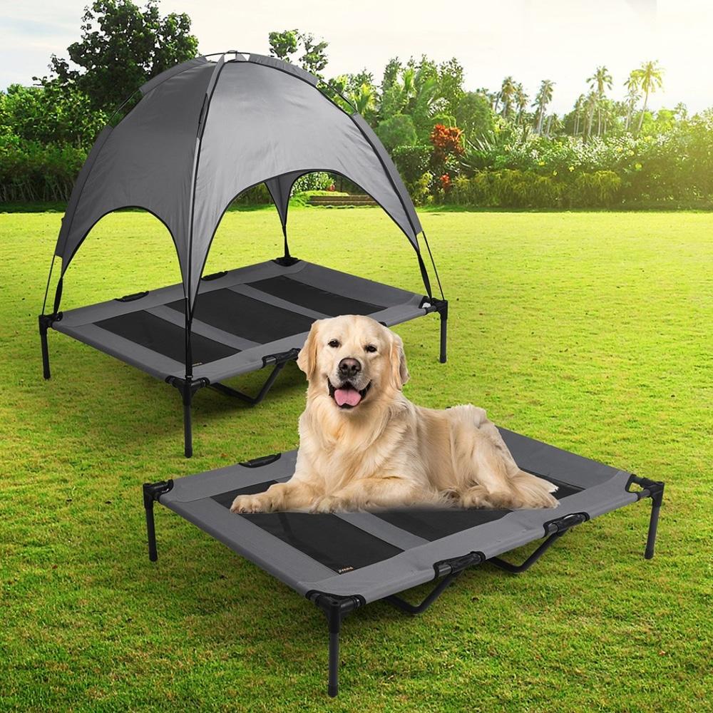 Pet Trampoline Bed Dog Cat Elevated Hammock With Canopy Raised Heavy XL Supplies Fast shipping On sale