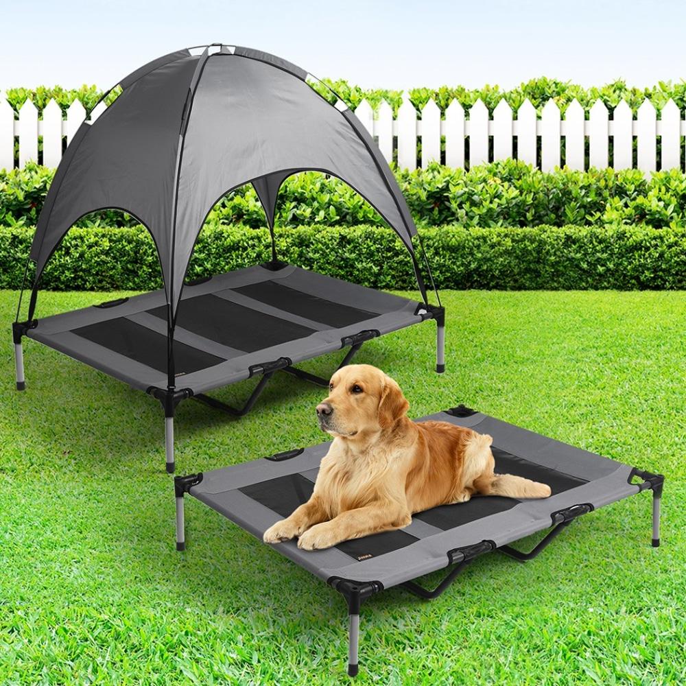 Pet Trampoline Bed Dog Cat Elevated Hammock With Canopy Raised Heavy XL Supplies Fast shipping On sale