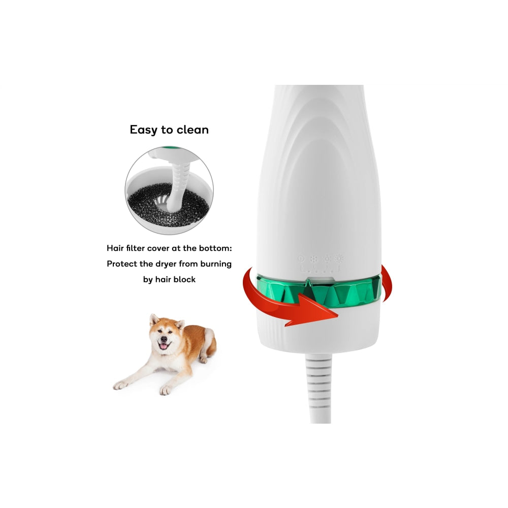 Pets Grooming 2-In-1 Hair Dryer with Slicker Brush Dog Cares Fast shipping On sale