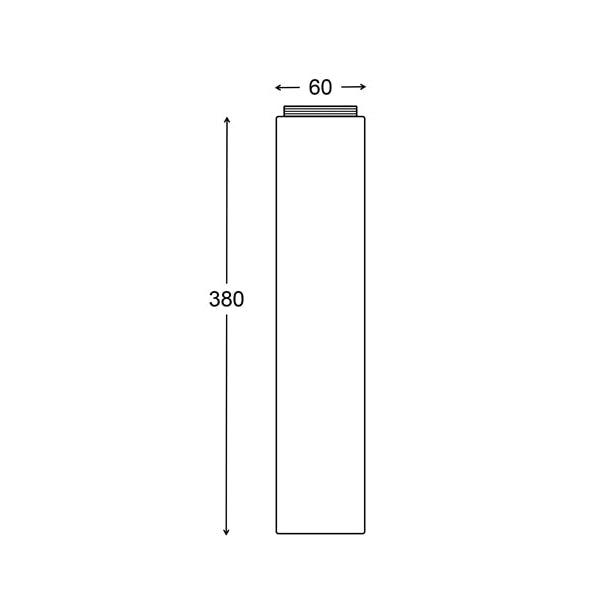 PHARE Garden Bollard Light Extension Titannium H380mm PHARE04M/G Fast shipping On sale