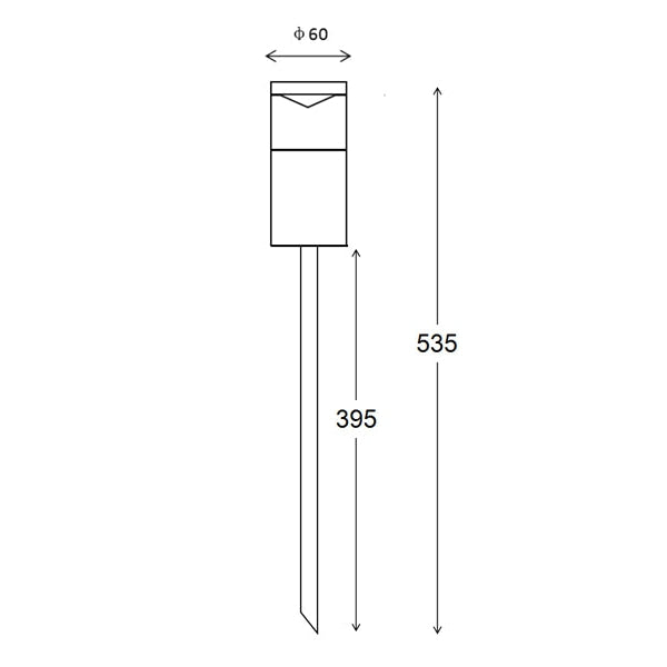 PHARE Garden Spike Light Fixed 12V MR16 Black IP65 L535mm Diffuser Anti-Glare Fast shipping On sale