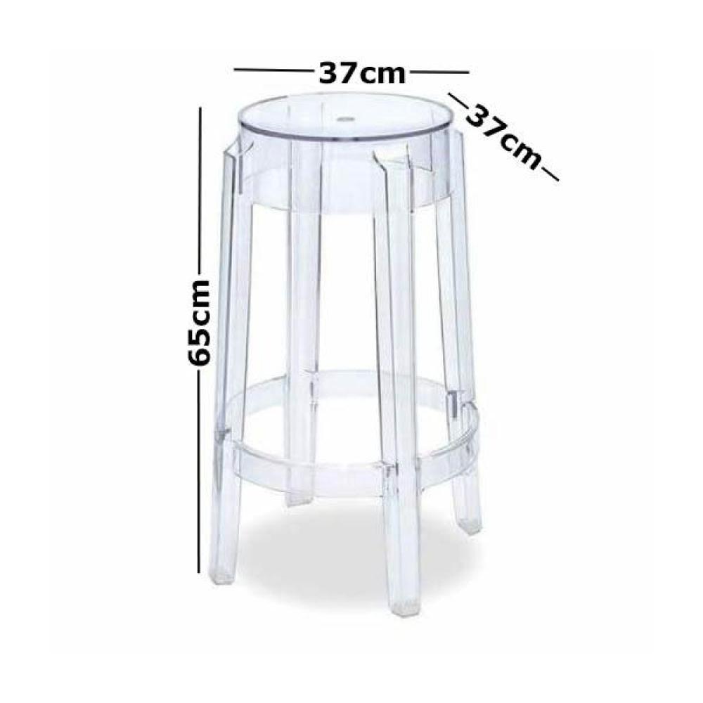 Philippe Starck Replica Charles Ghost Bar Stool - 66cm - Clear Fast shipping On sale