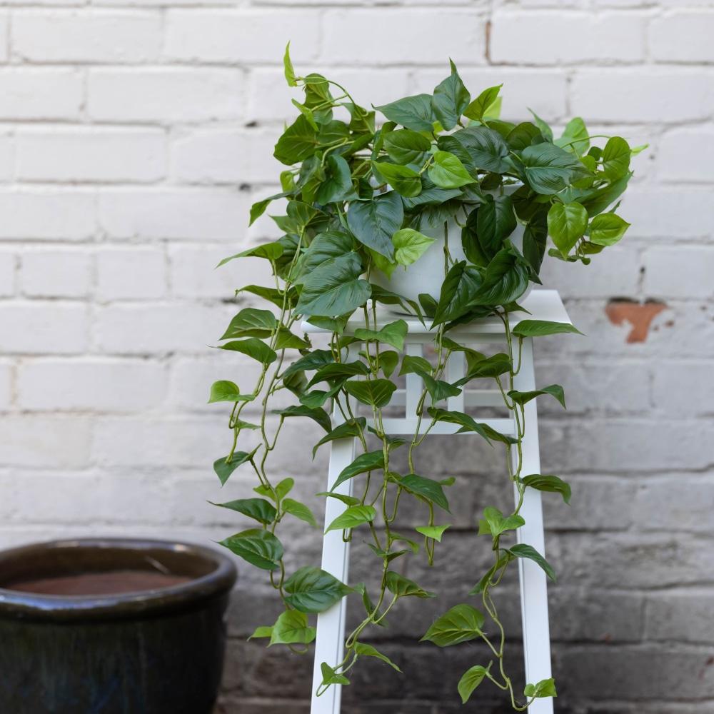 Philo Bush Artificial Fake Hanging Planter 100cm Decorative W/ Rope - Green Plant Fast shipping On sale