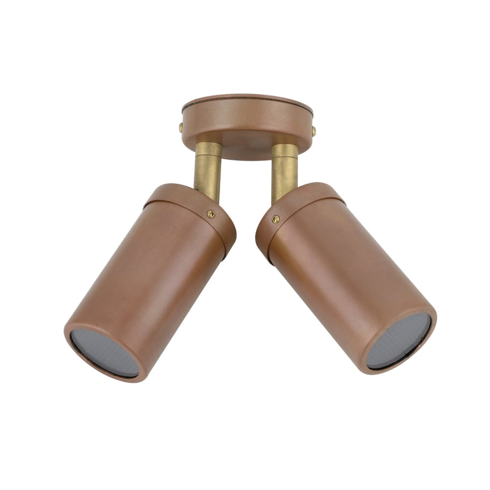 Pillar Light Double Adjustable 12V MR16 Copper IP65 Round Back Plate Anti-Glare Fast shipping On sale