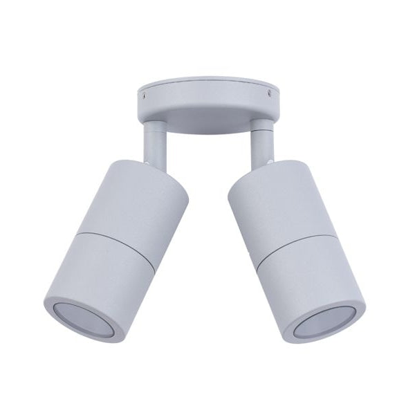 Pillar Light Double Adjustable 12V MR16 Matte Grey IP65 Round Back Plate Fast shipping On sale