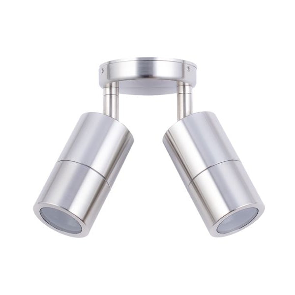 Pillar Light Double Adjustable 12V MR16 Stainless Steel 316 IP65 Round Back Plate Fast shipping On sale
