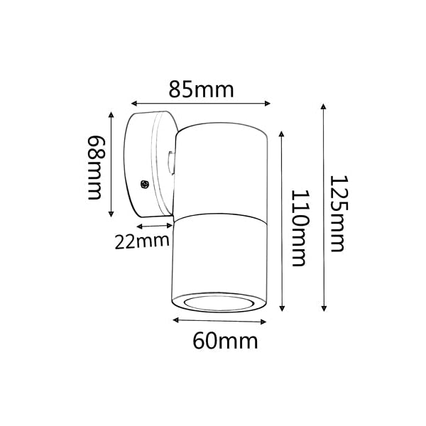 Pillar Light Fixed 12V MR16 Matte Grey IP65 Round Back Plate Fast shipping On sale