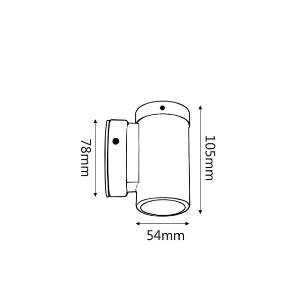 Pillar Light Fixed GU10 Aged Copper IP54 Round Back Plate Anti-Glare Fast shipping On sale