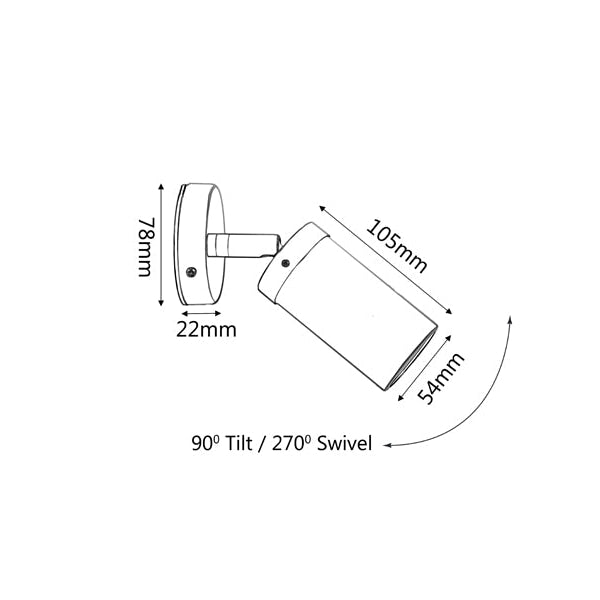 Pillar Light Single Adjustable 12V MR16 Copper IP54 Round Back Plate Fast shipping On sale