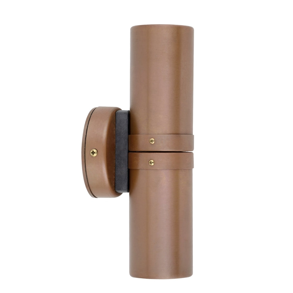 Pillar Light Up/Down 12V MR16 Aged Copper IP65 Round Back Plate Anti-Glare Fast shipping On sale