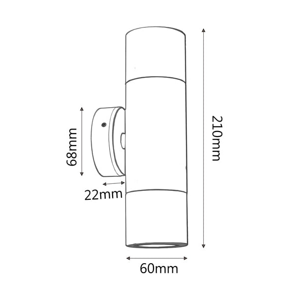 Pillar Light Up/Down 12V MR16 Antique Brass IP65 Round Back Plate Fast shipping On sale