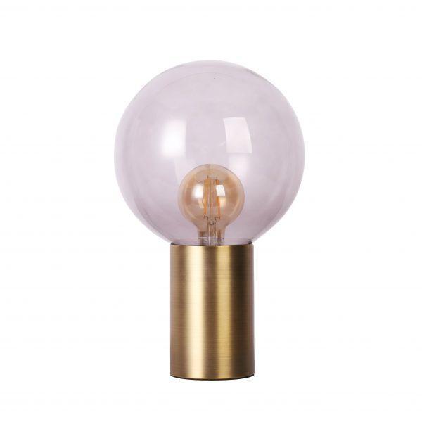 Pixie Metallic Touch Table Lamp Antique Brass Metal Base - Smokey Grey Fast shipping On sale