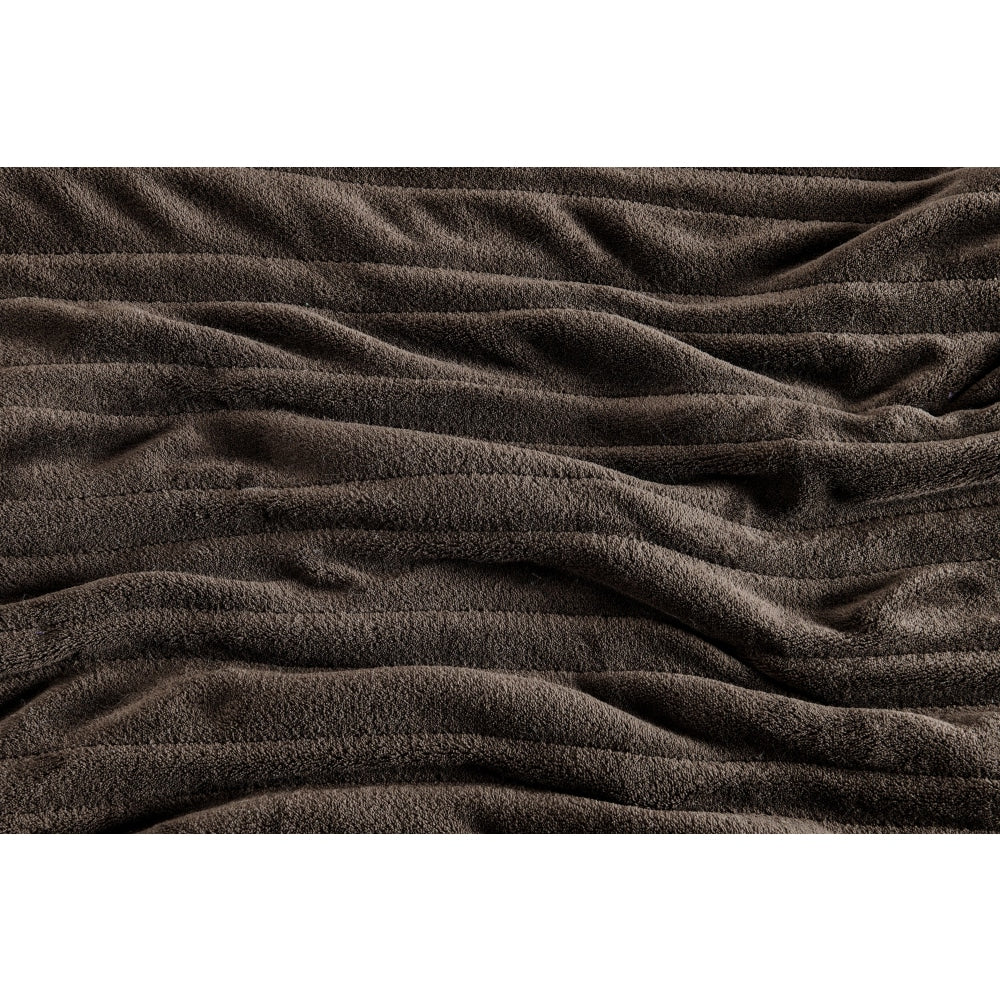 Plush Electric Heated Throw Blanket - Dark Chocolate 200cm x 180cm 200 Fast shipping On sale