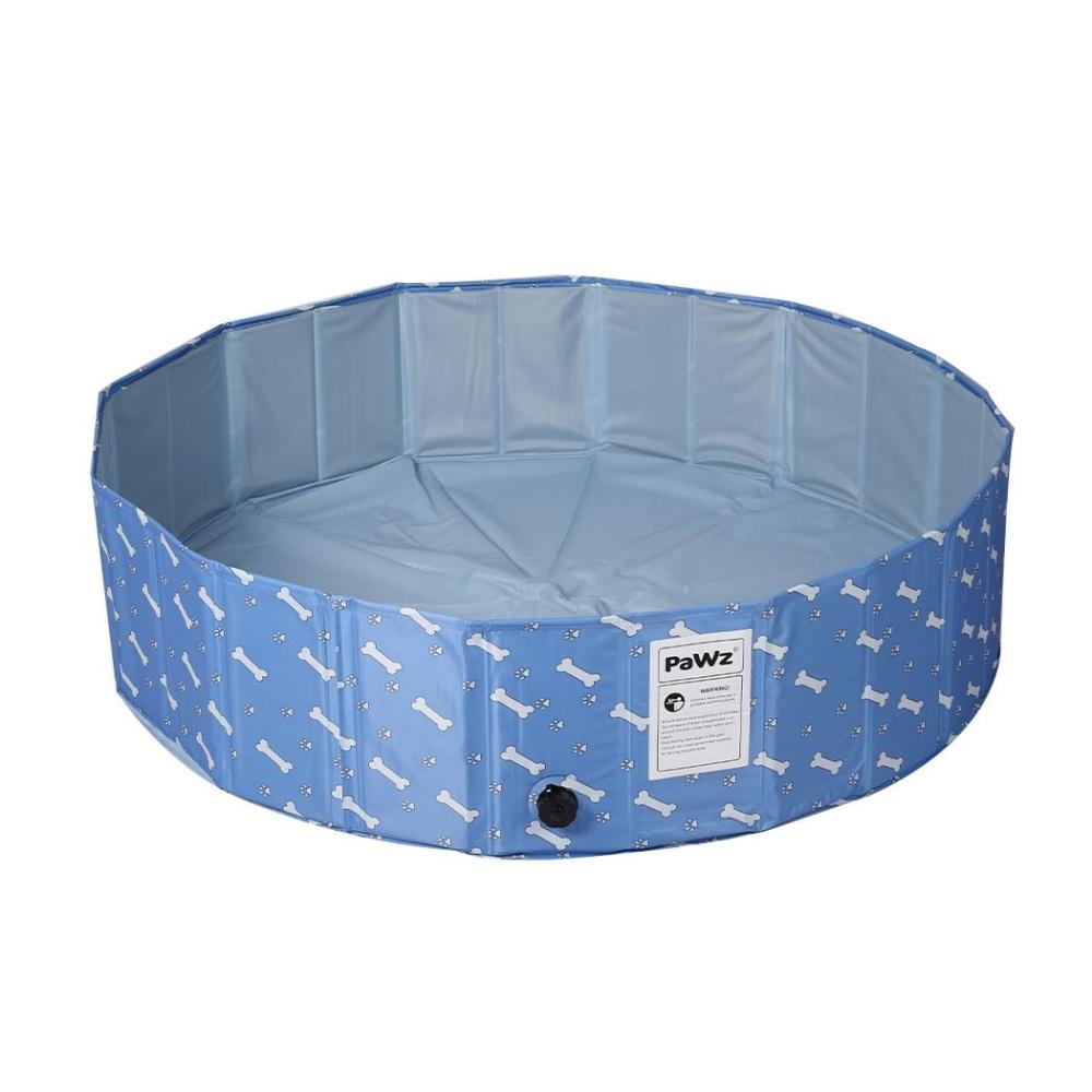 Portable Pet Swimming Pool Kids Dog Cat Washing Bathtub Outdoor Bathing Blue L Supplies Fast shipping On sale