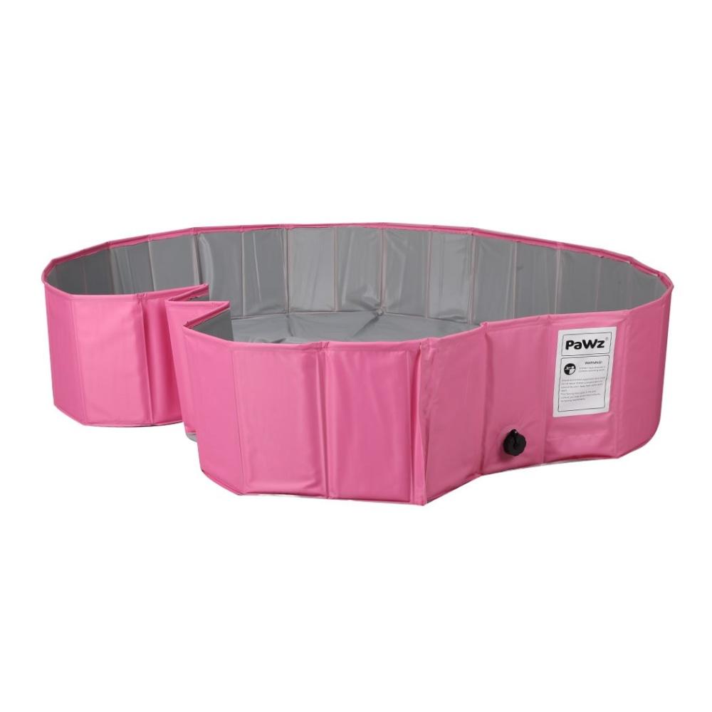 Portable Pet Swimming Pool Kids Dog Cat Washing Bathtub Outdoor Bathing Pink L Supplies Fast shipping On sale