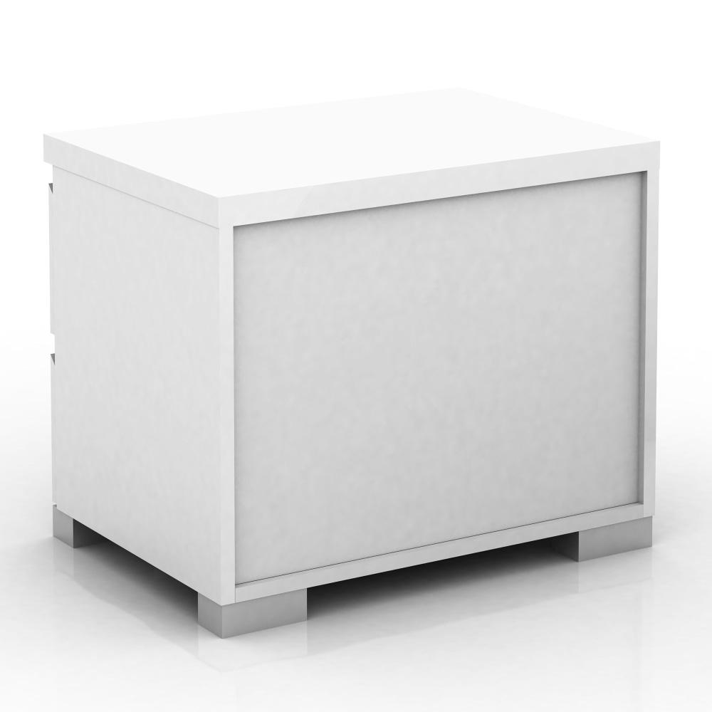 Porto 2 - Drawer Bedside Nightstand End Lamp Side Table - High Gloss White Fast shipping On sale