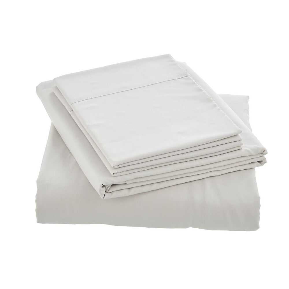 Premium Bamboo Blend Sheet Set - Flax King Bed Fast shipping On sale