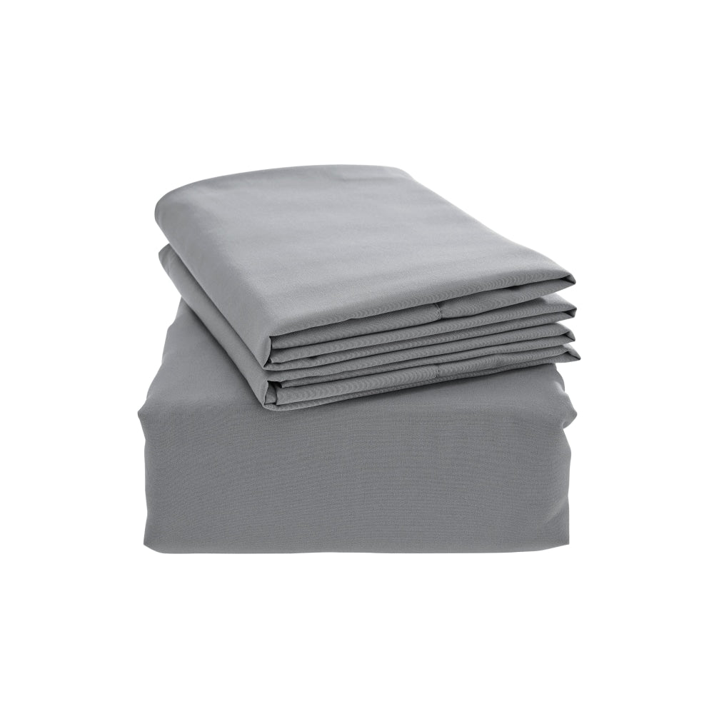 Premium Bamboo Blend Sheet Set - Grey King Bed Fast shipping On sale