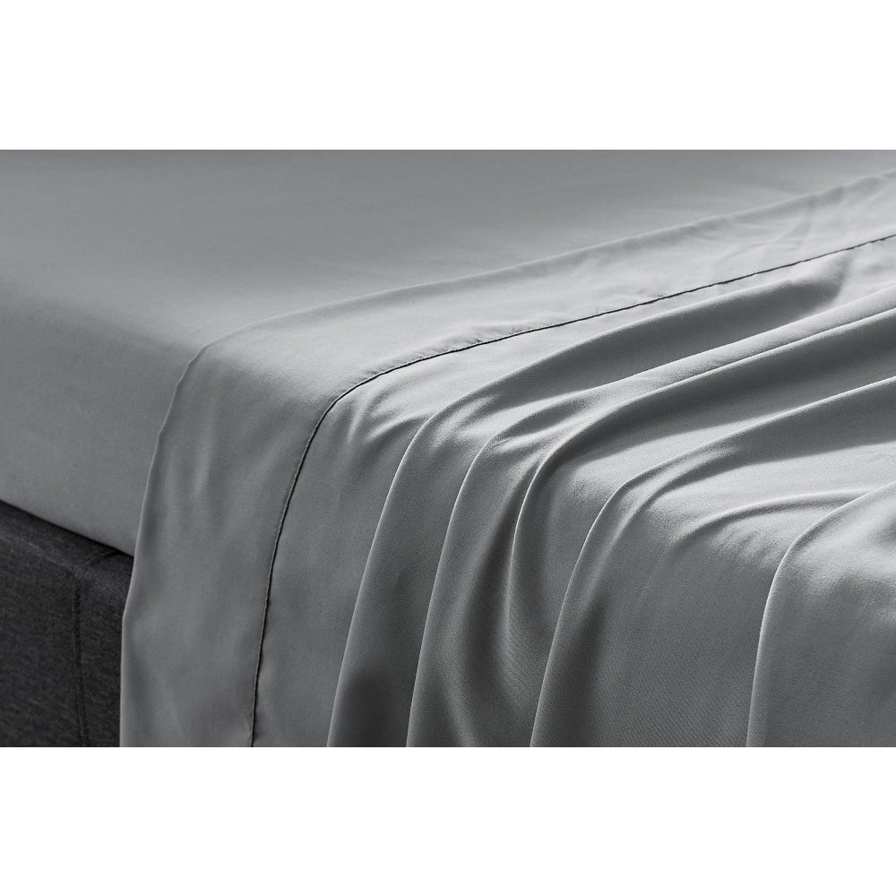 Premium Bamboo Blend Sheet Set - Grey Queen Bed Fast shipping On sale