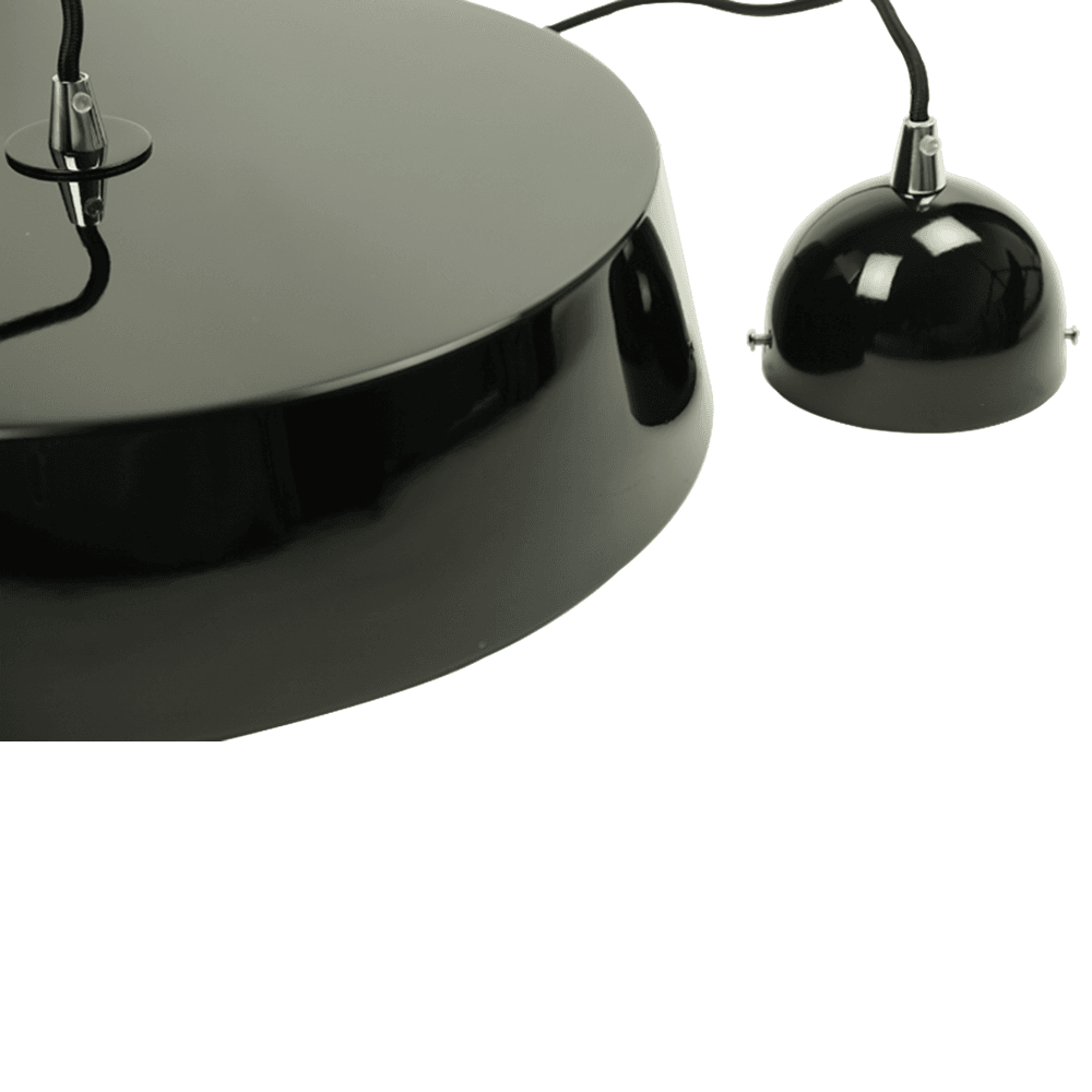 Parra Classic Metal Pendant Light Lamp High Gloss Finish - Black Fast shipping On sale