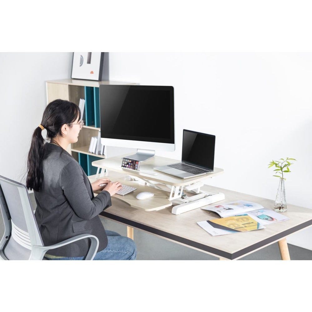 Momentous Living - Pro Height Adjustable Sit Stand Computer Work Task ...