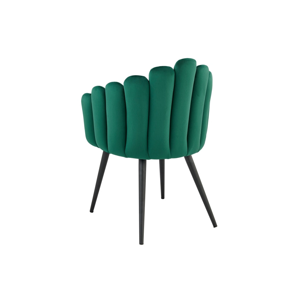 Pucon Fabric Velvet Kitchen Chair Dining Armchair - Green Fast shipping On sale