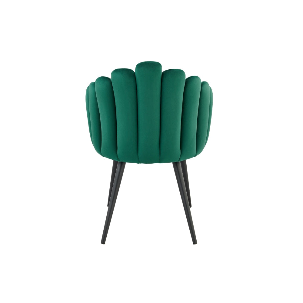 Pucon Fabric Velvet Kitchen Chair Dining Armchair - Green Fast shipping On sale