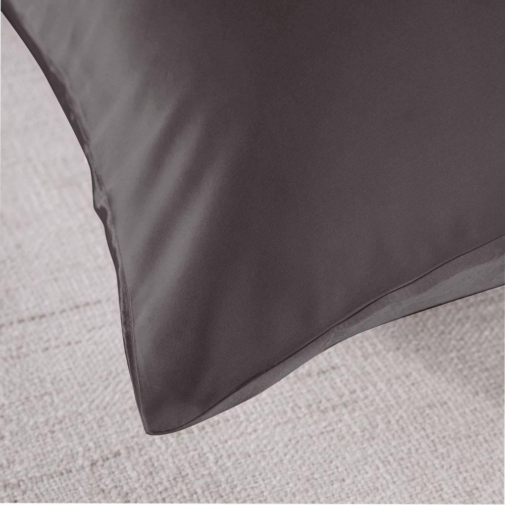 Pure Silk Pillow Case by Royal Comfort-Charcoal Bed Sheet Fast shipping On sale
