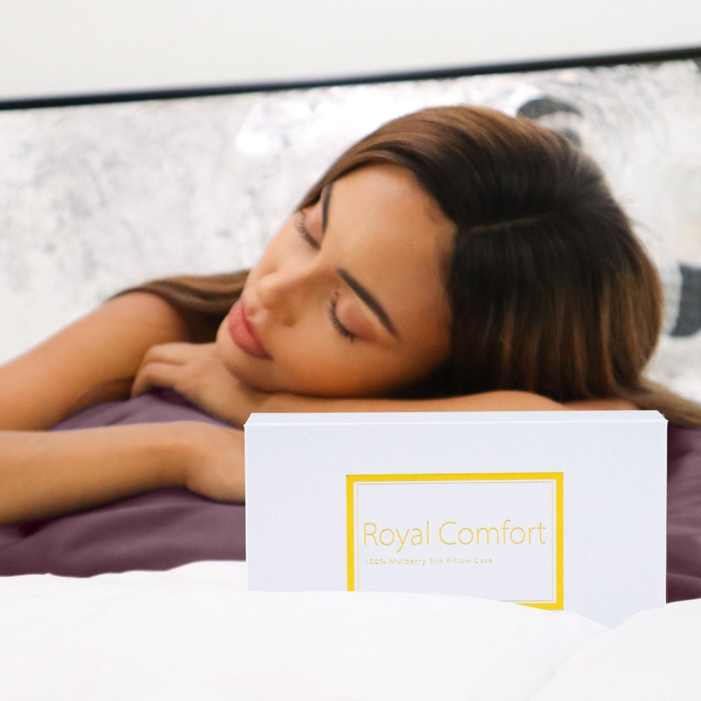 Pure Silk Pillow Case by Royal Comfort (Single Pack) - Malaga Wine Bed Sheet Fast shipping On sale