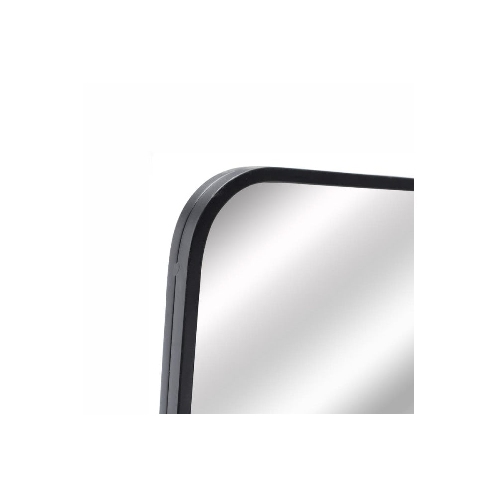 Radius Corner Metal Wall Mirror - Black Fast shipping On sale