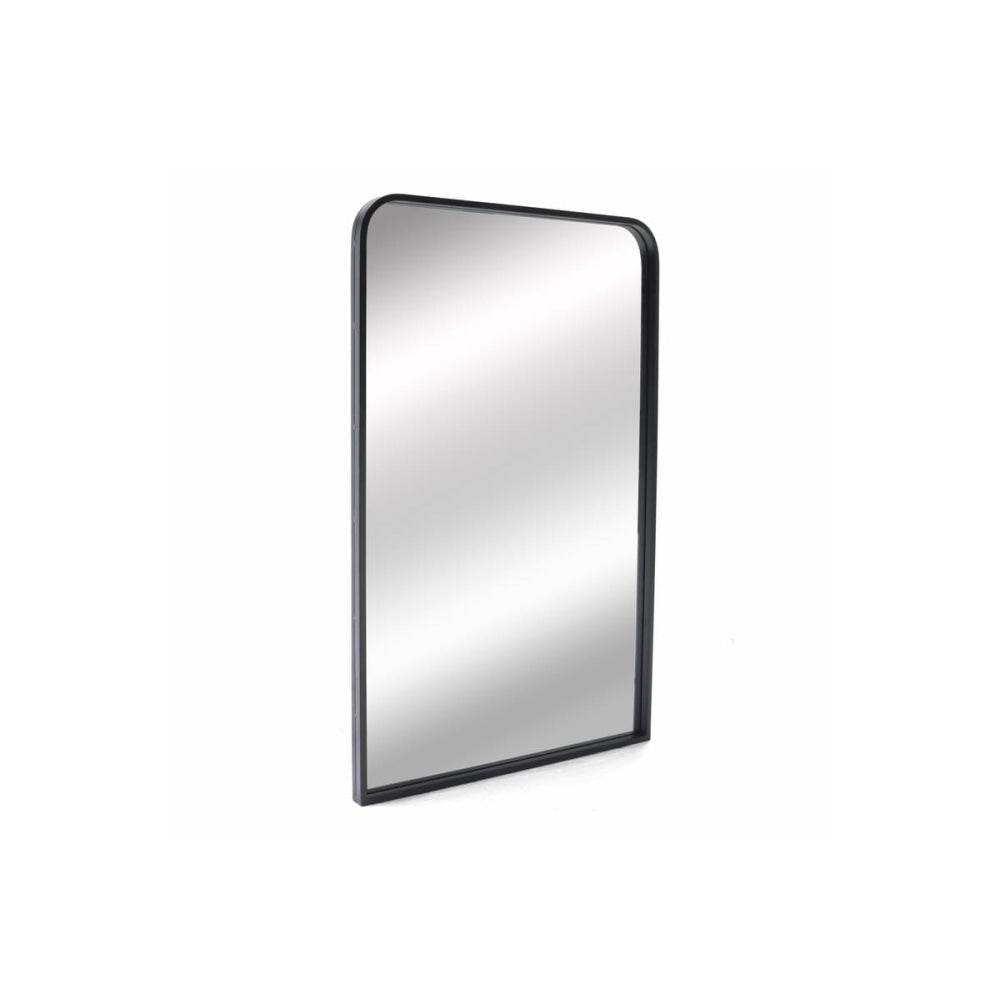Radius Corner Metal Wall Mirror - Black Fast shipping On sale