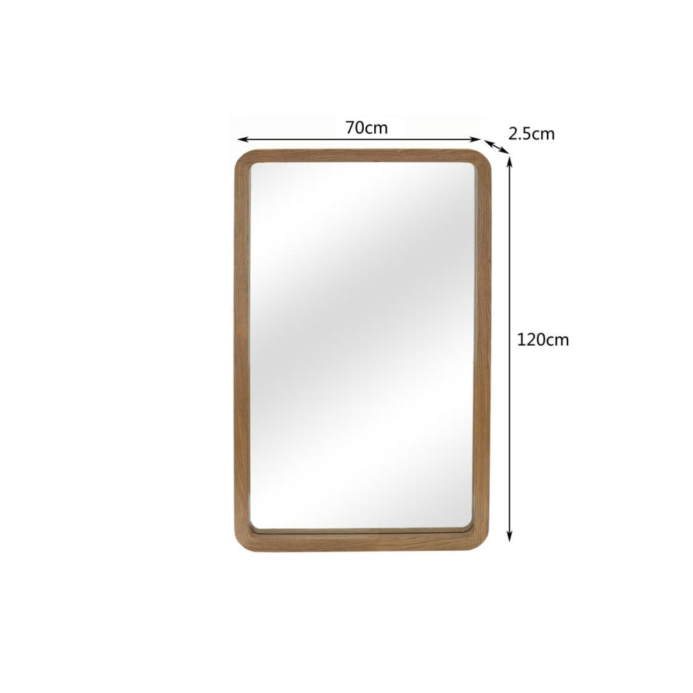 Rectangular Wooden Full Length Mirror Natural Wood Fast shipping On sale