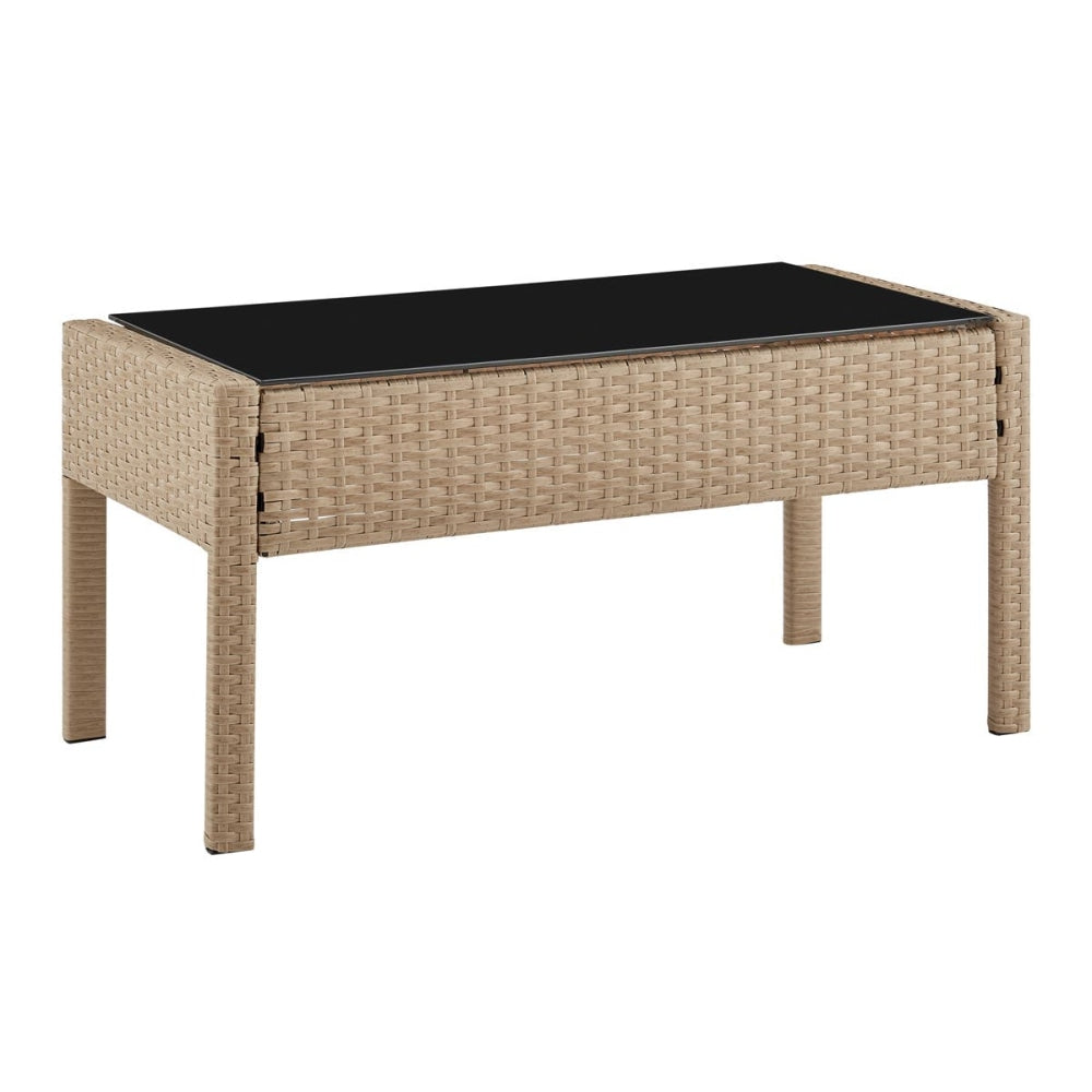 Redmond 4 Piece Outdoor Furniture Lounge Set - Natural/Beige Natural Sets Fast shipping On sale