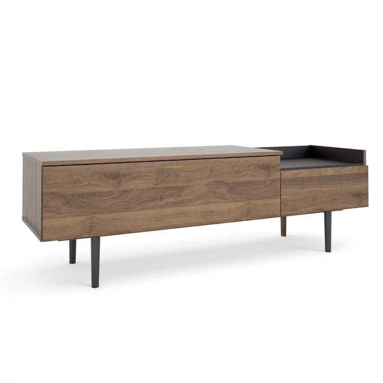 Remy Low Buffet Unit Sideboard Storage cabinet W/ 2-Drawers - Walnut & Fast shipping On sale