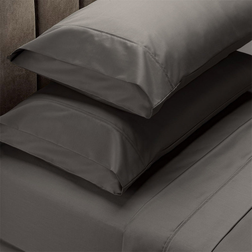 Renee Taylor 1500 Thread Count Cotton Blend Sheet Set - King - Dusk Grey Bed Fast shipping On sale