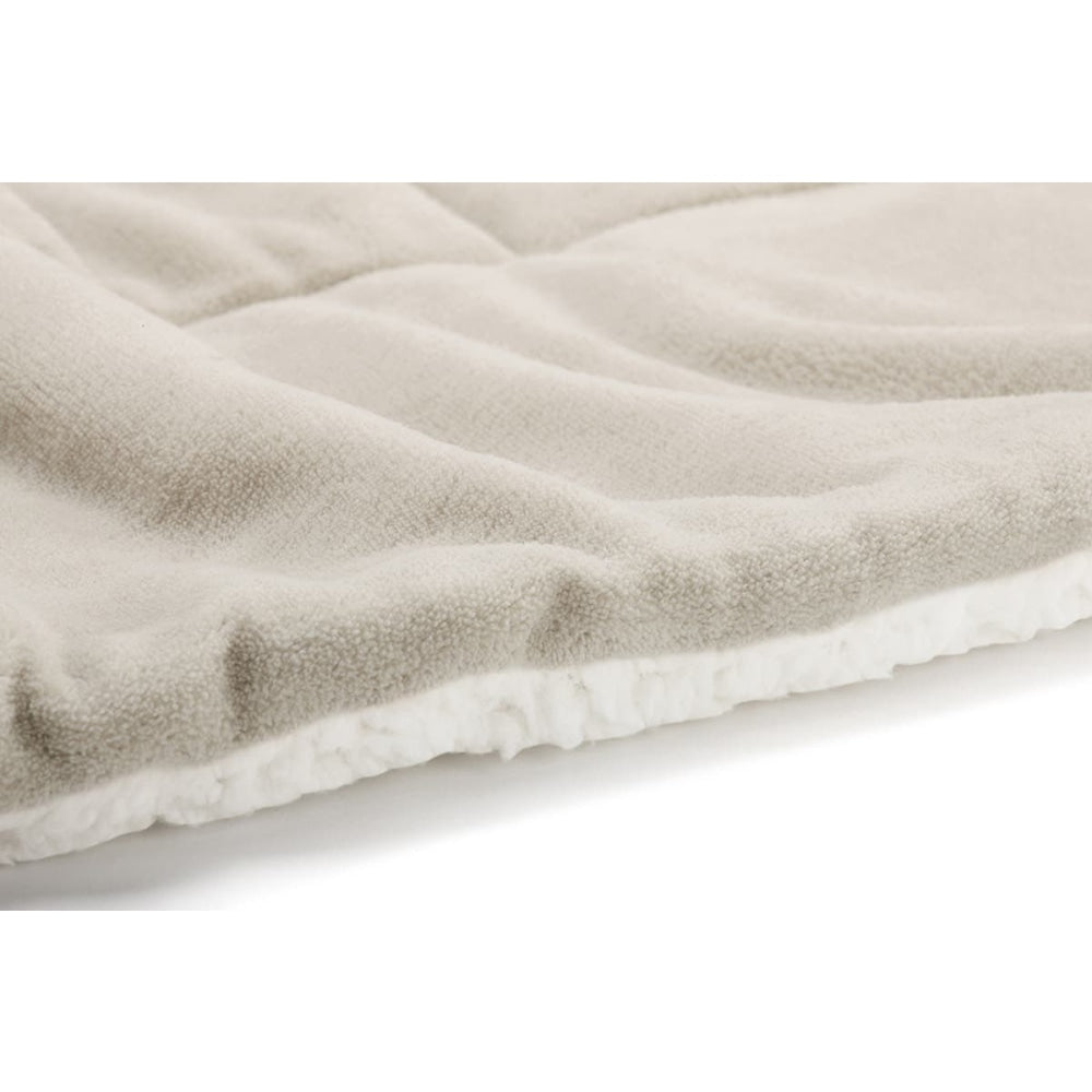 Reversible Sherpa Fleece Throw Blanket - Sand Queen/King King Fast shipping On sale