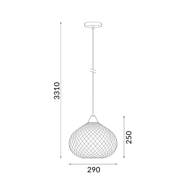 RICTUS Pendant Lamp Light Interior ES Copper (Glass) Wine Glass with Segments OD290mm Fast shipping On sale