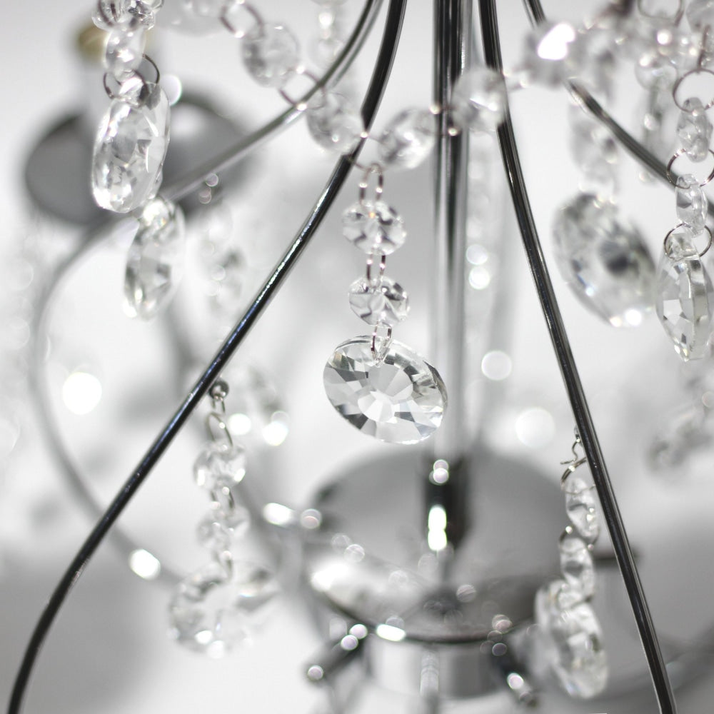 Roque Modern Elegant Pendant Lamp Chandelier Ceiling Light - Chrome Chandeliers Fast shipping On sale