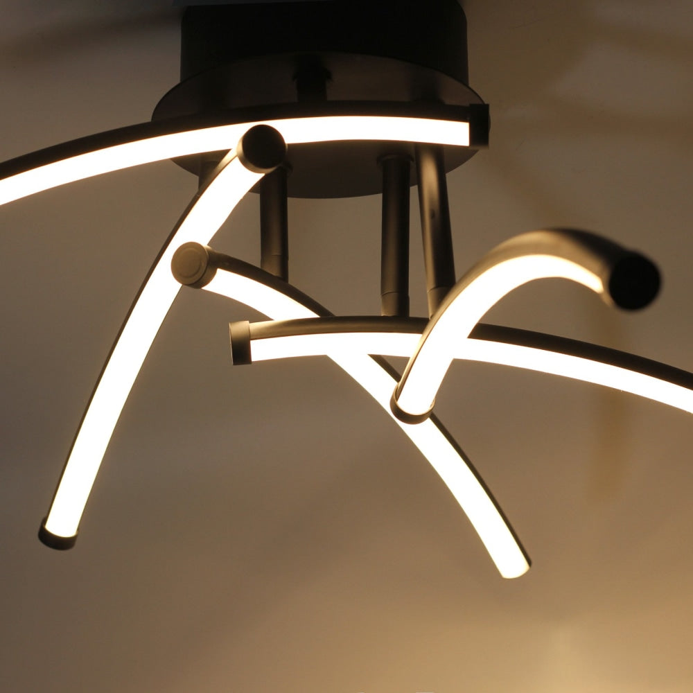 Rosewarn Dimmable 5 Lights LED Modern Elegant Pendant Lamp Ceiling Light - Black Fast shipping On sale