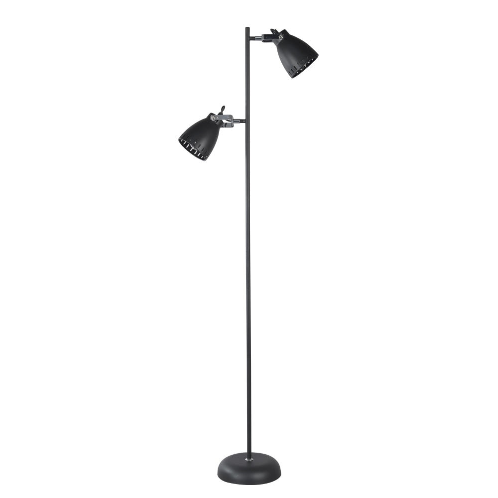 Rosie 2-Lights Modern Rustic Metal Floor Lamp Light Black Fast shipping On sale