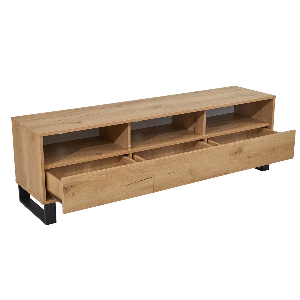 Modern Classic TV Stand Entertainment Unit W/ Storage - Oak Fast shipping On sale