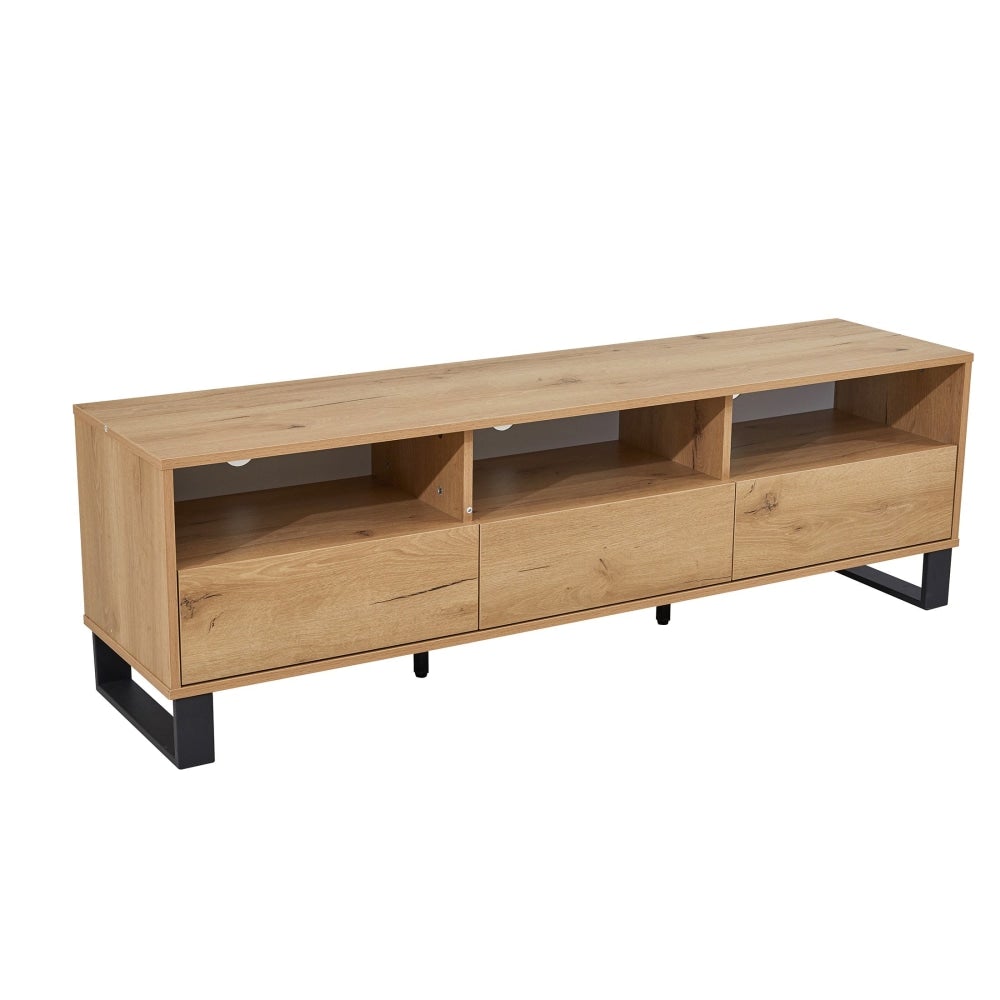 Modern Classic TV Stand Entertainment Unit W/ Storage - Oak Fast shipping On sale