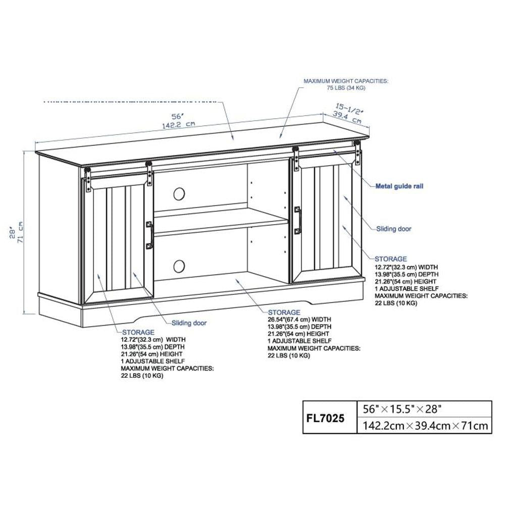 Rothan Scandinavian TV Stand Entertainment Unit 140cm W/ Sliding Door - White & Washed Grey Fast shipping On sale