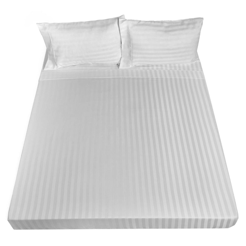 Royal Comfort 1200 Thread count Damask Stripe Cotton Blend sheet sets Queen White Bed Sheet Fast shipping On sale