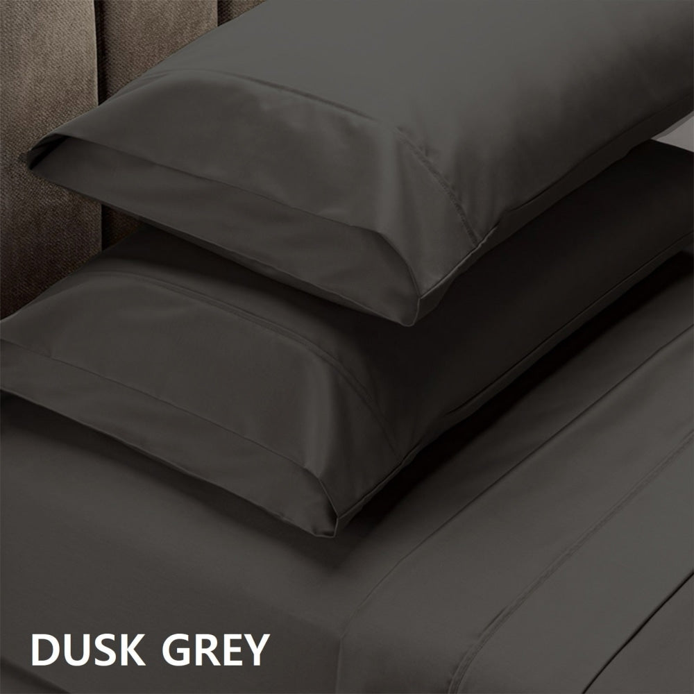 Royal Comfort 1500TC Cotton Rich Fitted 4 PC sheet Sets Double-Dusk Grey Bed Sheet Fast shipping On sale